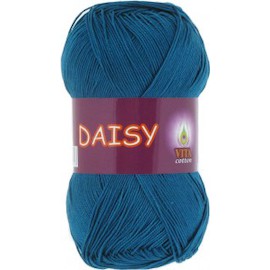 Пряжа Vita-cotton "Daisy" 4412 Голубая бирюза 100% мерсеризованный хлопок 295 м 50 м