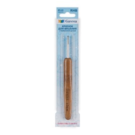 Крючок для вязания "Gamma"с бамбуковой ручкой d 4.0 мм